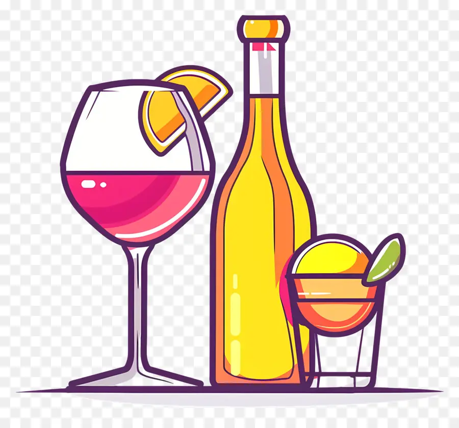 Alcohol，Vino Y Copas PNG