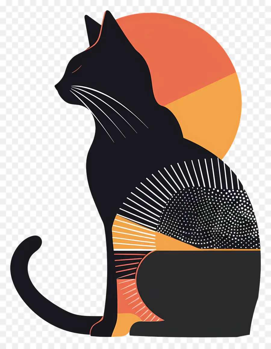 Silueta De Gato，Gato Negro PNG