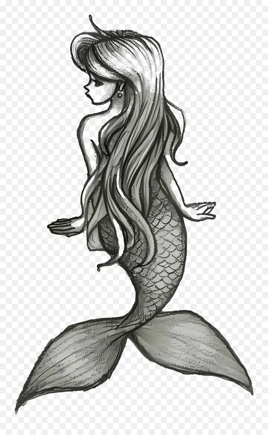 Sirena，El Pelo Largo PNG