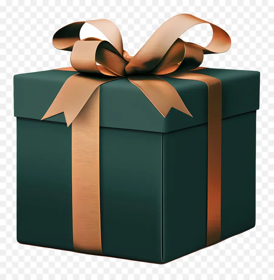 Verde De La Caja De Regalo，Caja De Regalo Negro PNG