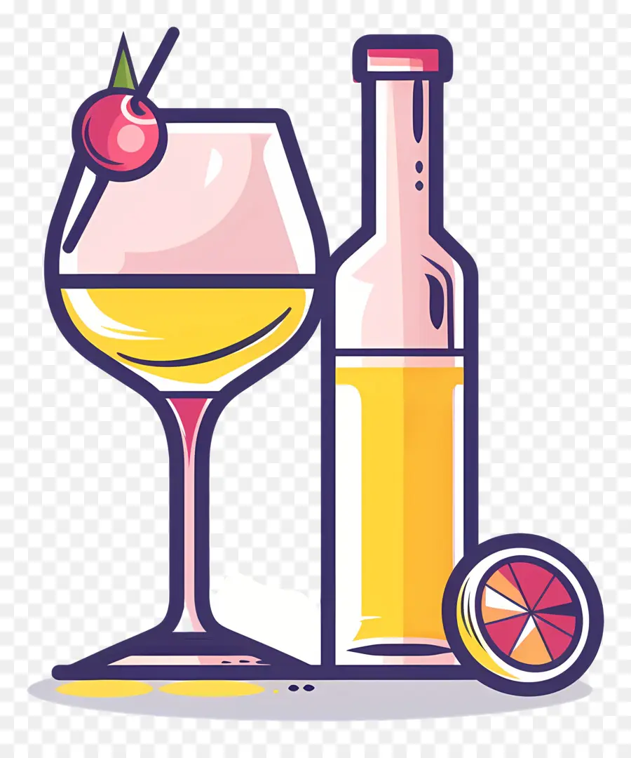 El Alcohol，Vino Blanco PNG