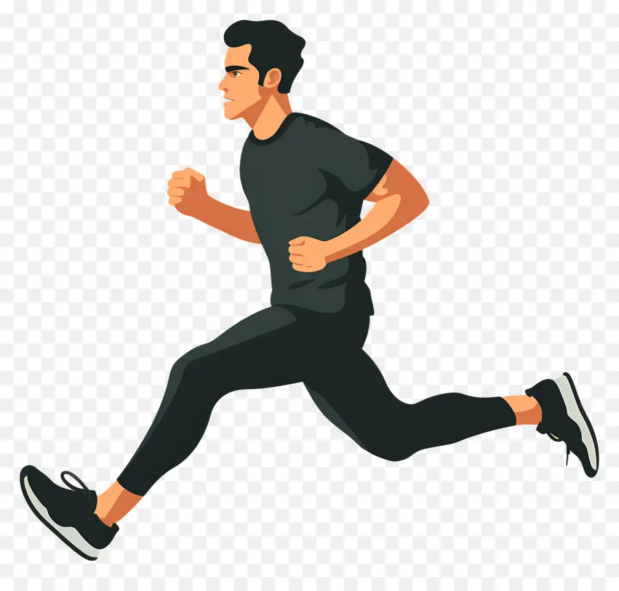 Corriendo，Black Background PNG