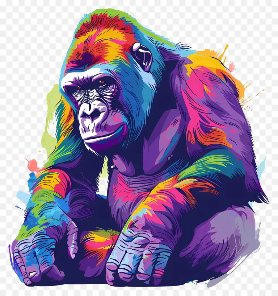 Gorila，Pintura PNG