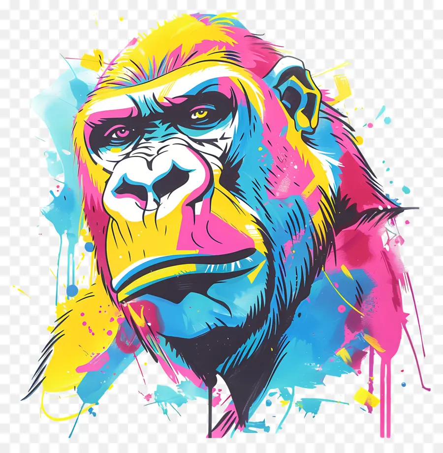 Gorila，Pintado PNG