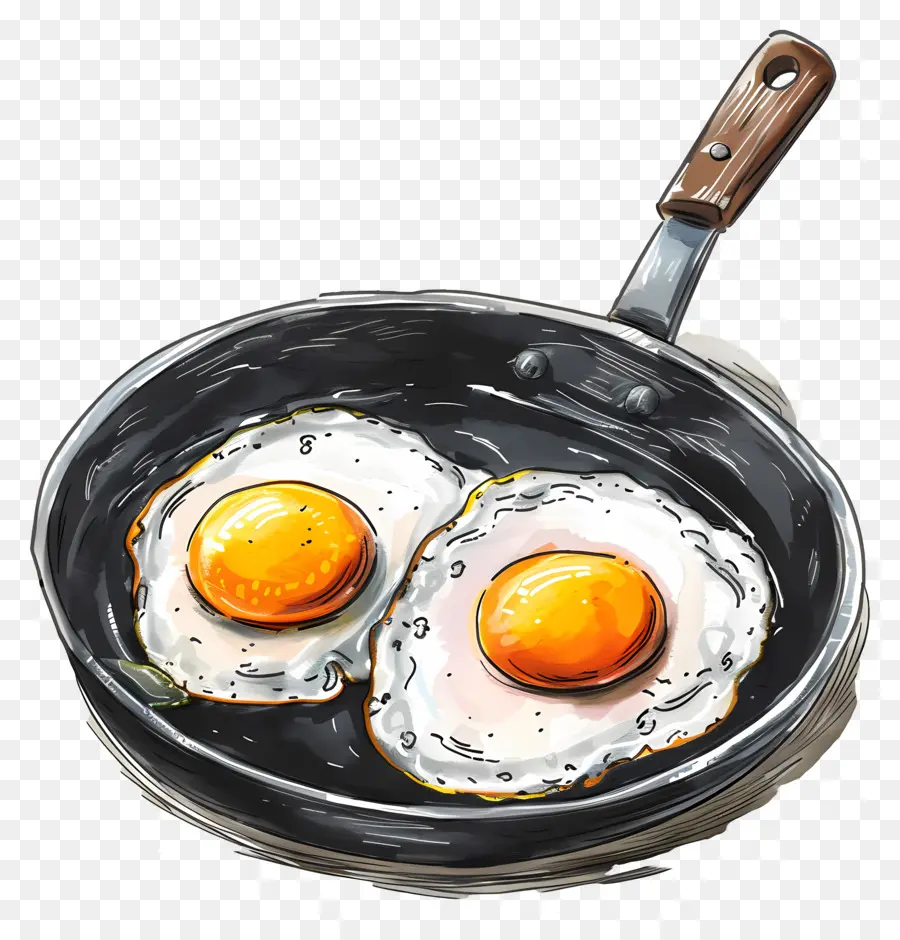 Huevos Fritos，Pan PNG