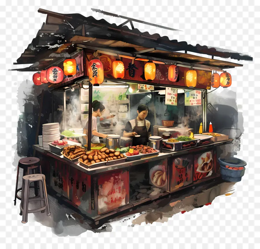 Mercado De La Noche，La Comida De La Calle PNG