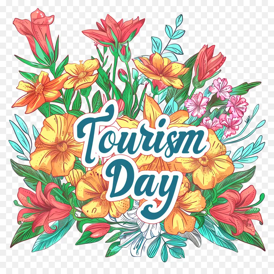 Día Mundial Del Turismo，Flores De Colores PNG