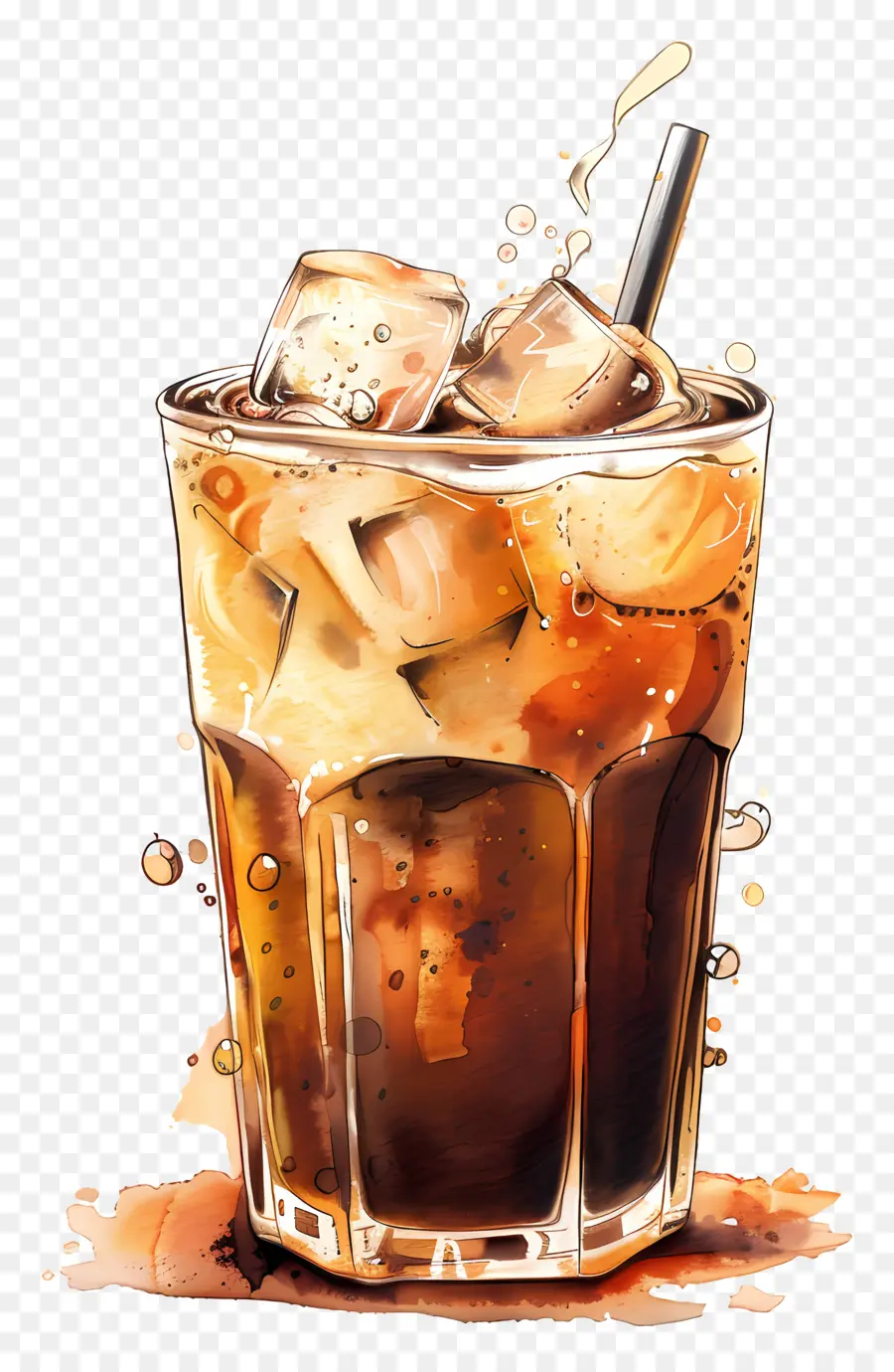 Café Helado，Bebida Refrescante PNG