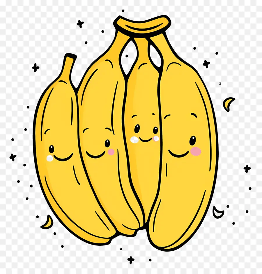 Lindos Plátanos，Plátano De Dibujos Animados PNG