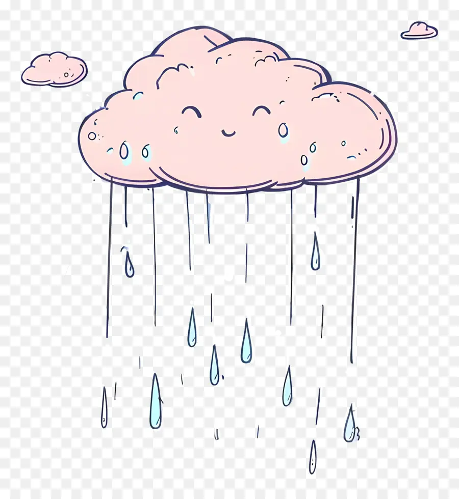 La Lluvia，Nube Sonriente PNG