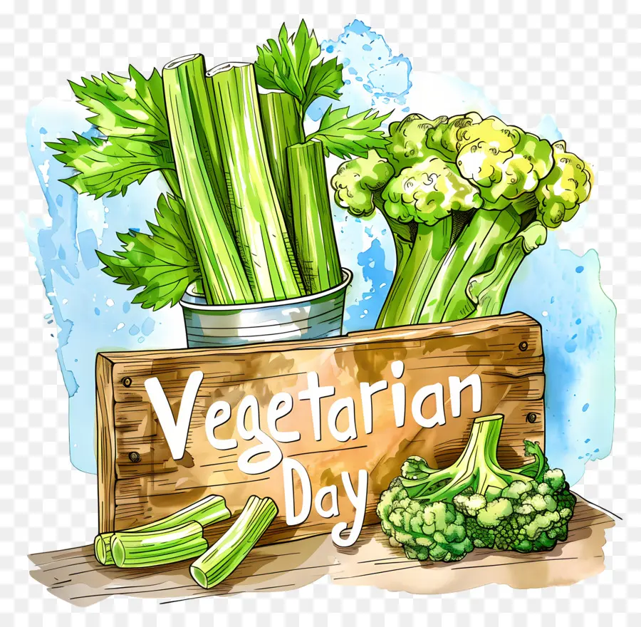 En El Día Mundial Vegetariano，Brócoli PNG