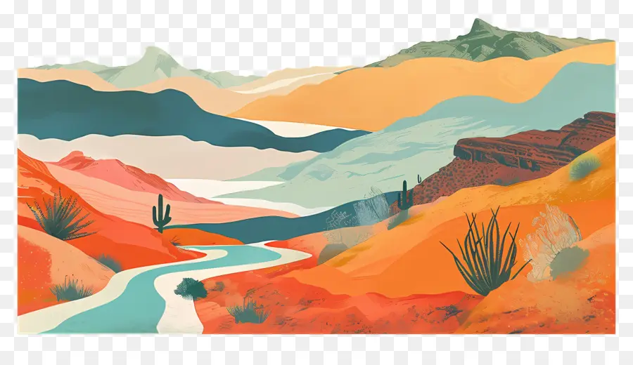 Paisaje Del Desierto，Mountain Landscape PNG