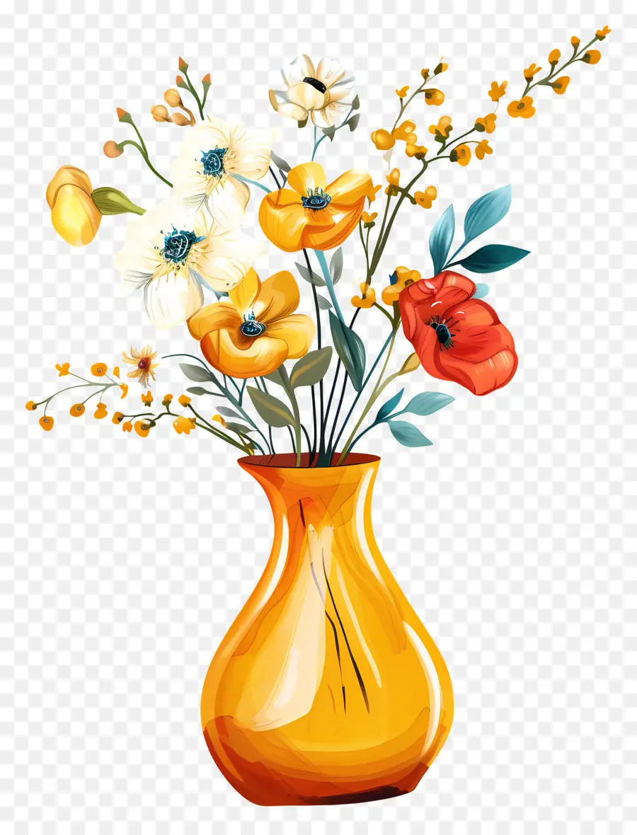 Amarillo Florero，Flores Amarillas PNG