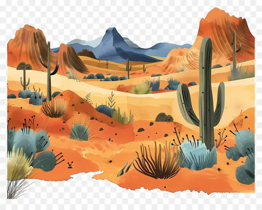 Paisaje Del Desierto，Cacti PNG