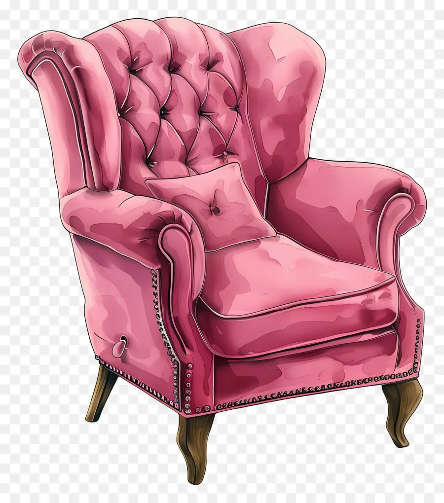 Silla Rosa，Silla De Cuero Rosa PNG