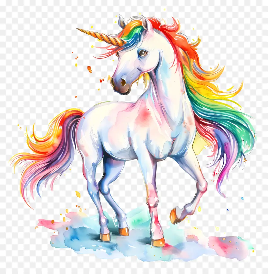 Unicornio，Arcoíris PNG