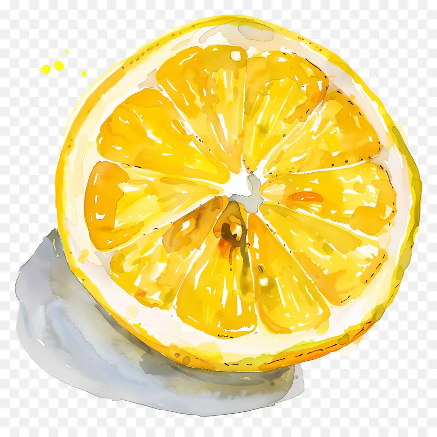 Pintura A La Acuarela，Rodaja De Naranja PNG