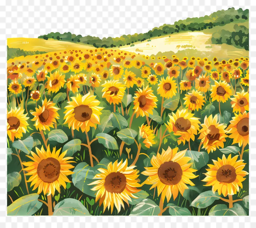 Campos De Girasol，Los Girasoles PNG