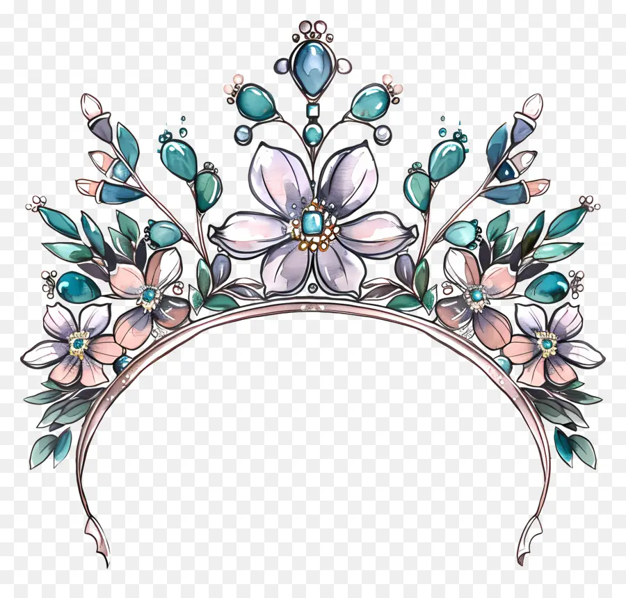 Tiara，Tiara Floral PNG