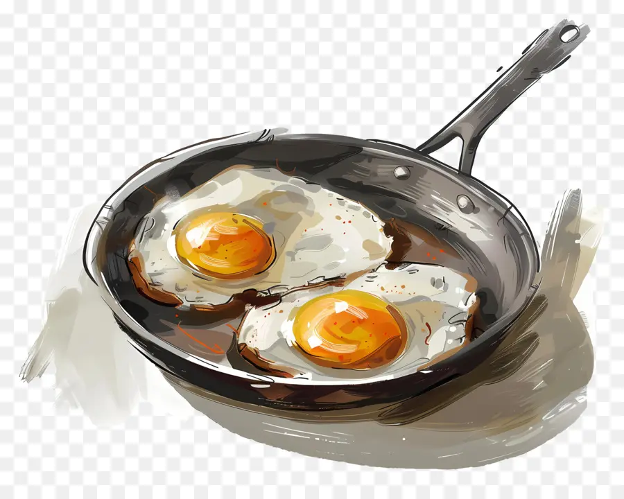 Huevos Fritos，Pan PNG