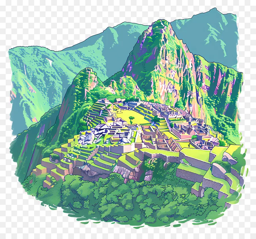 Machu Picchu，Pueblo Incan PNG