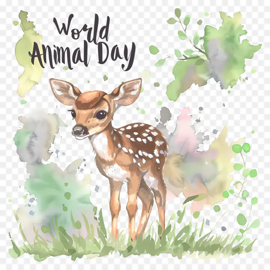 Día Mundial De Los Animales，Pintura A La Acuarela PNG
