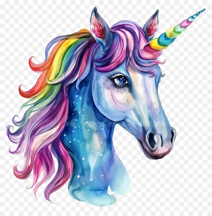 Unicornio，Pintura A La Acuarela PNG