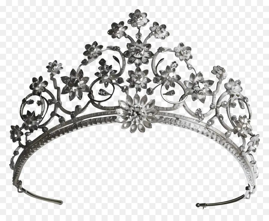 Tiara，Diseño Floral PNG