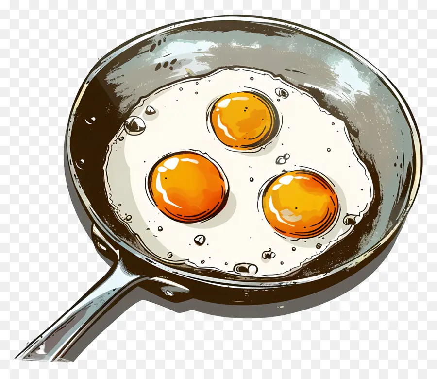 Huevos Fritos，Sartén Con Huevos PNG