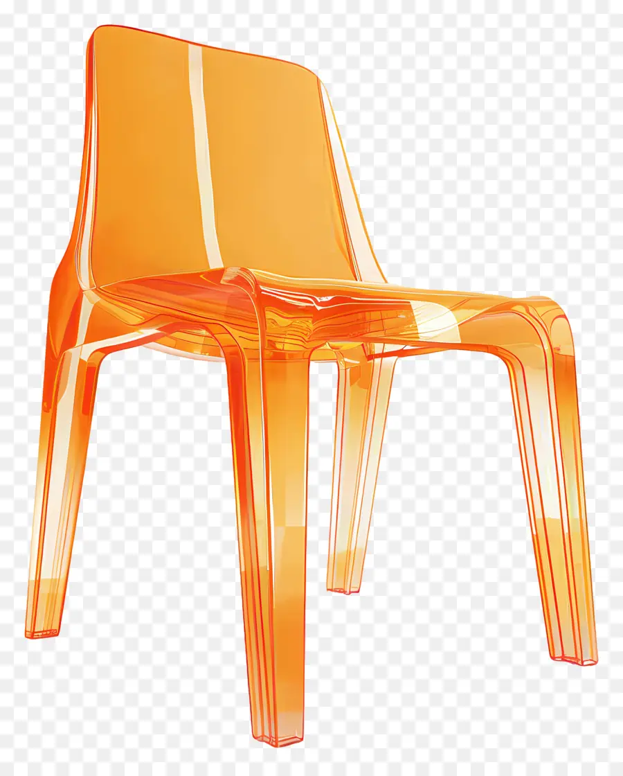 Silla De Plástico，Silla De Plástico Naranja PNG