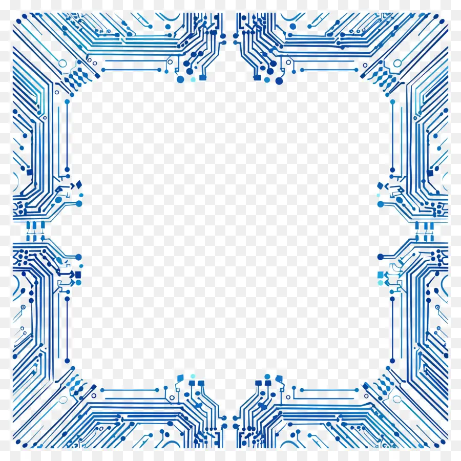 Esquema Del Rectángulo Azul，Patrón De Placa De Circuito PNG