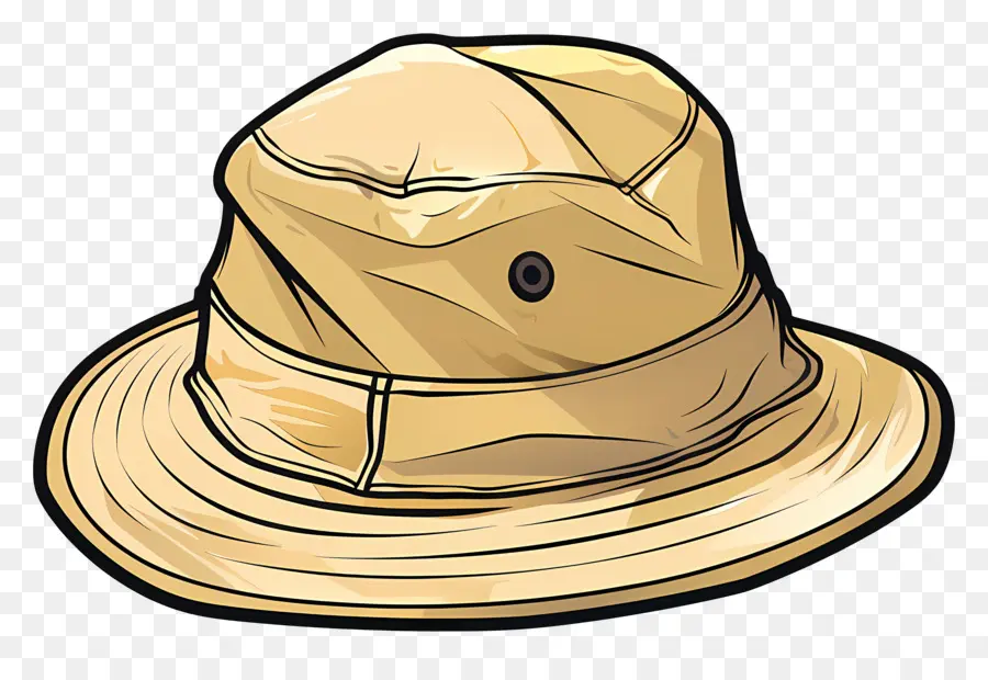 Sombrero De Cubo，Sombrero De Sol Beige PNG