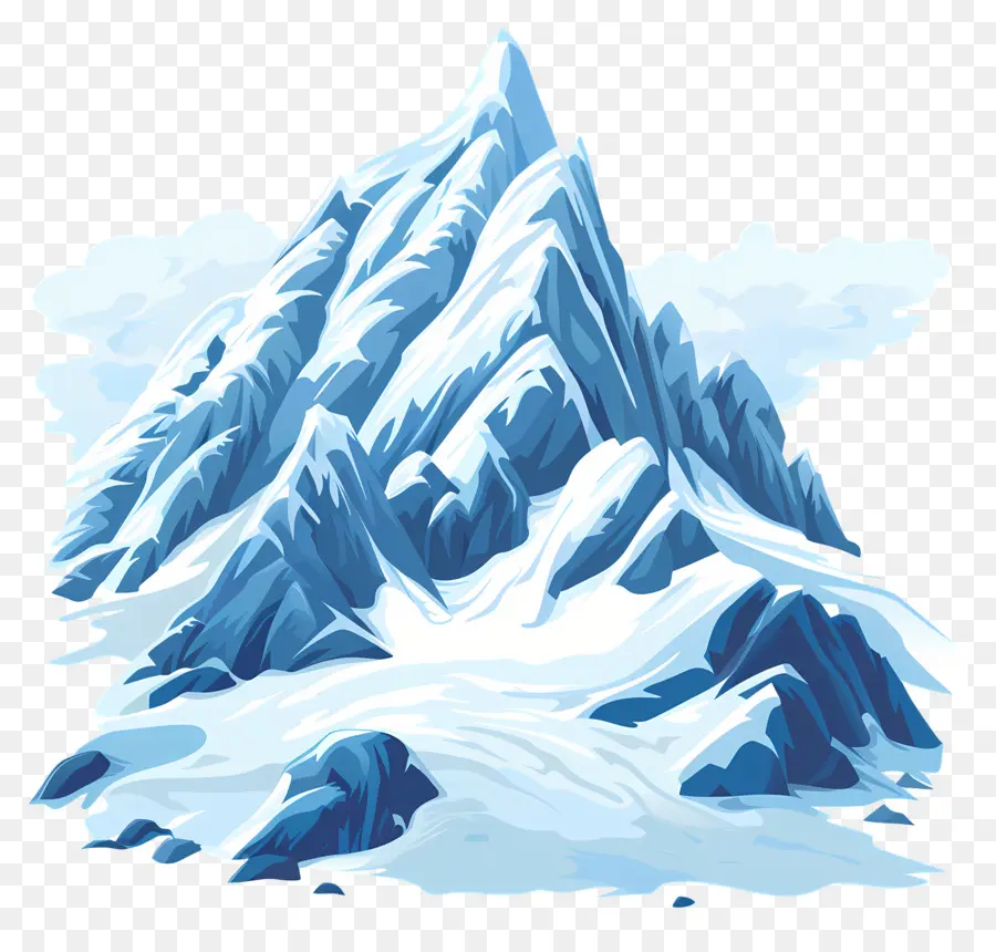 La Nieve De La Montaña，Montaña Cubierta De Nieve PNG