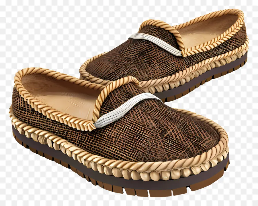 Alpargatas，Mocasines Marrones PNG