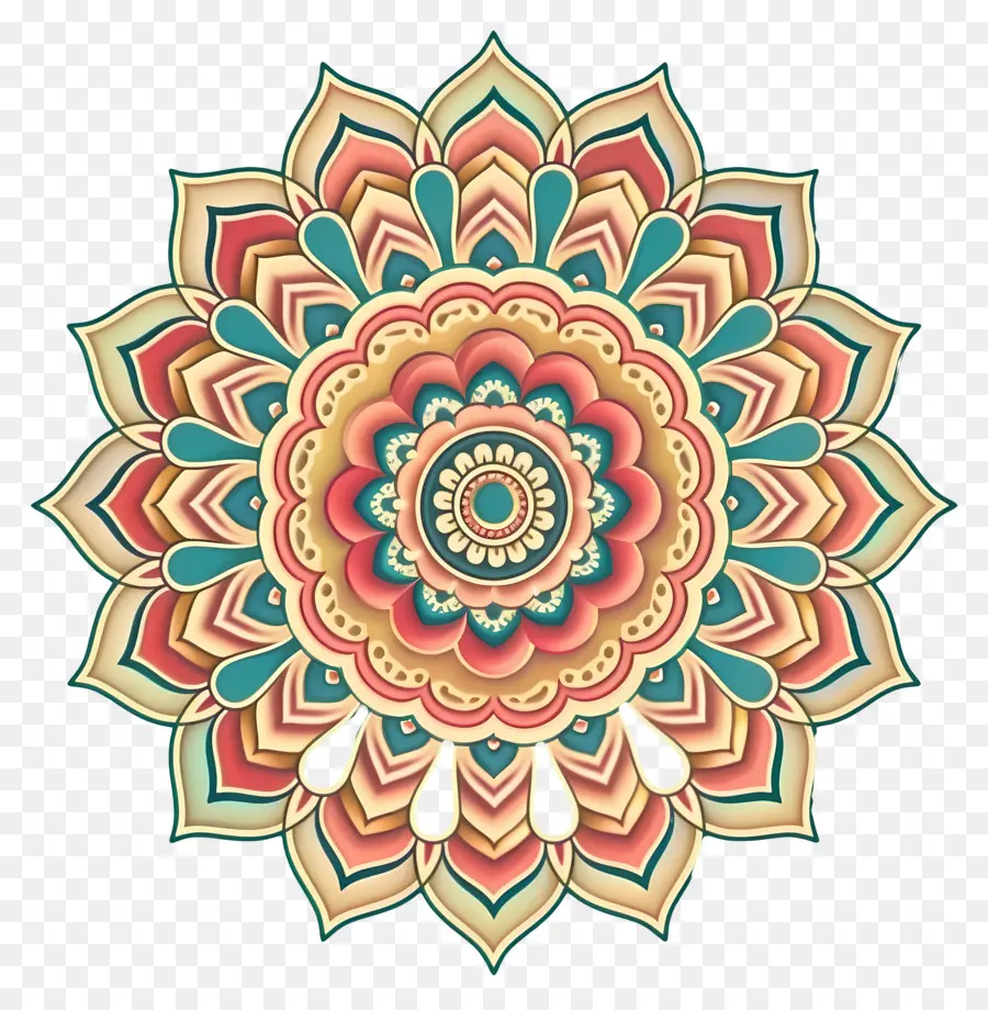 Mandala，Diseño Floral Circular PNG