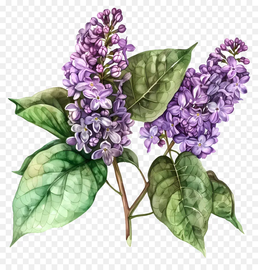 Lilas Moradas，Flores PNG