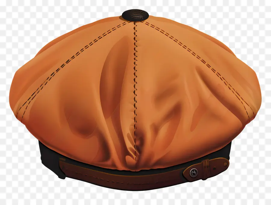 Gorra Newsboy，Gorra De Lana De Color Naranja PNG