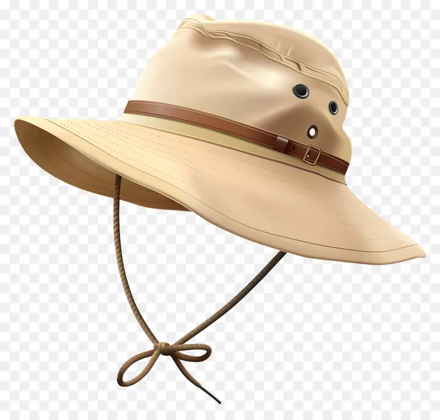 Sombrero De Safari，Paja Beige Tiene PNG