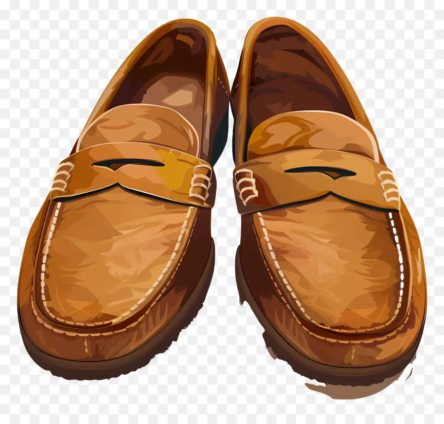 Mocasines，Mocasines Marrones PNG