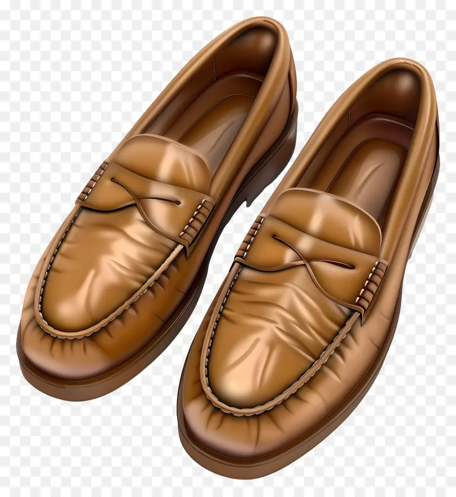 Mocasines，Zapatos De Cuero Marrón PNG