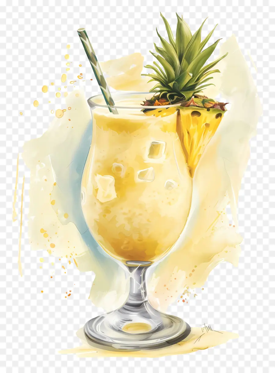 Piña Colada，Bebida Tropical PNG