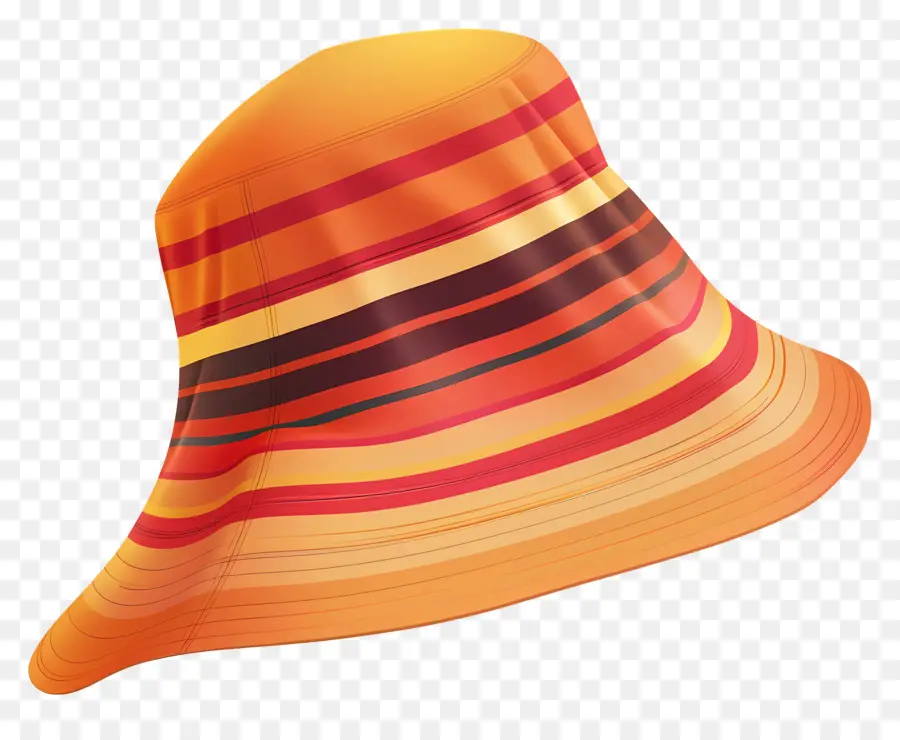 Sombrero De Cubo，Sombrero De Color Naranja PNG