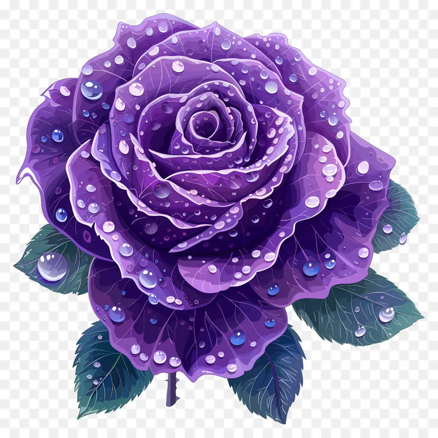 Purple Rose，Las Gotas De Agua PNG