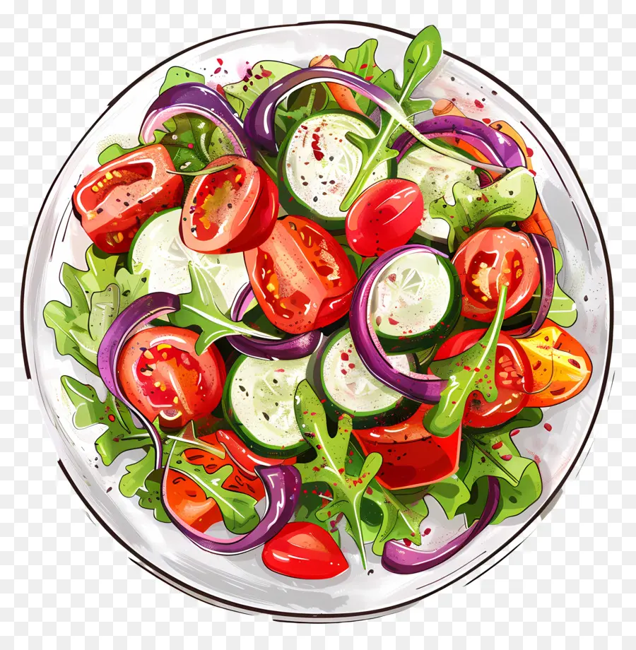 Ensalada De Verduras，Dieta Saludable PNG