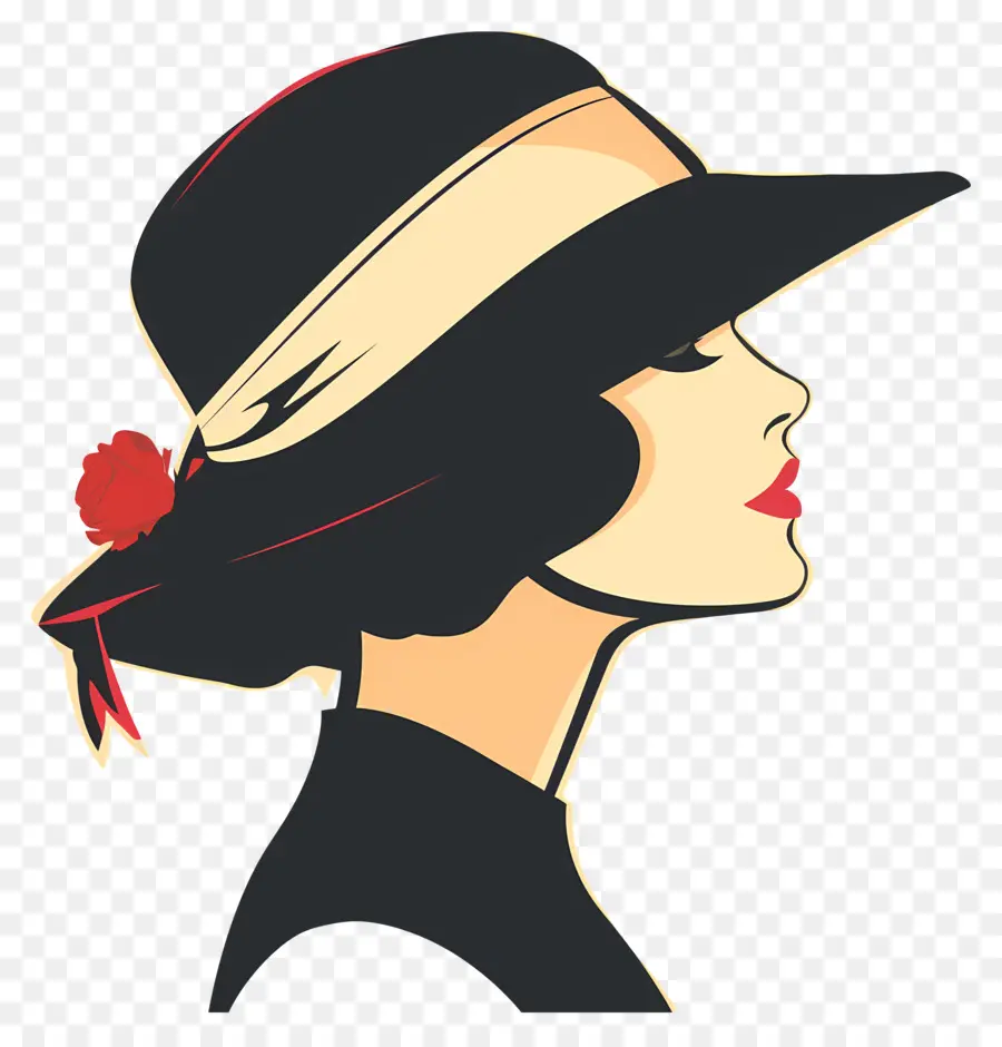 Sombrero Cloche，Mujer PNG