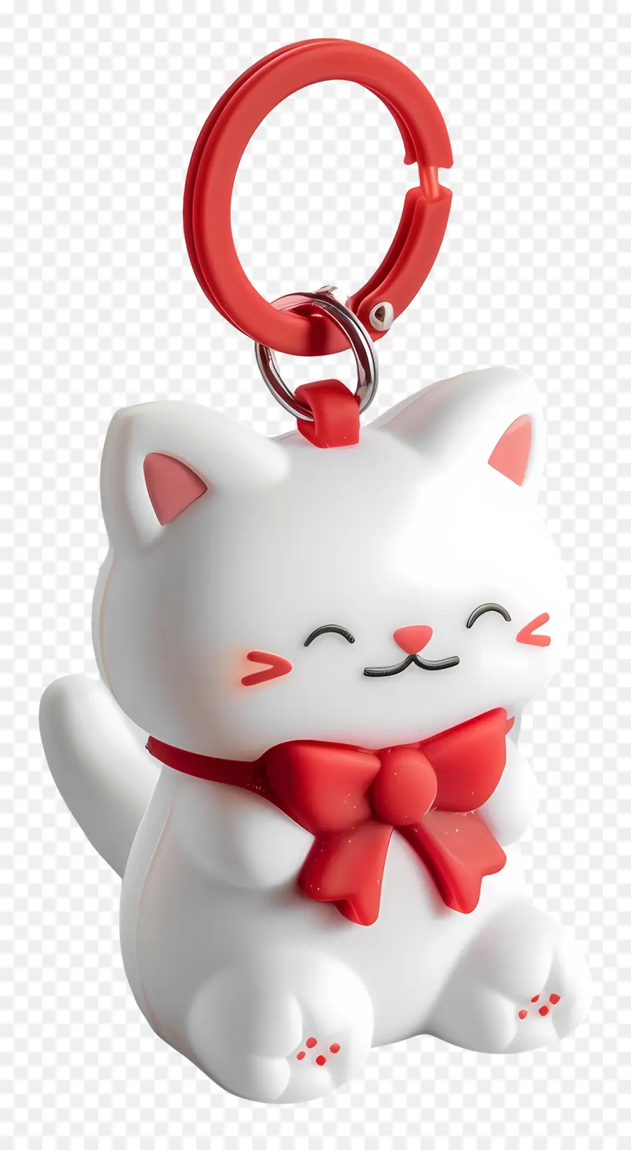 Regalo De Keyring，Gato Blanco PNG