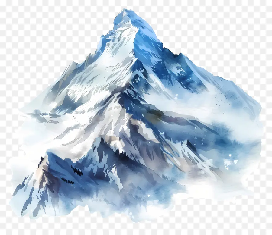 La Nieve De La Montaña，Montaña Cubierta De Nieve PNG