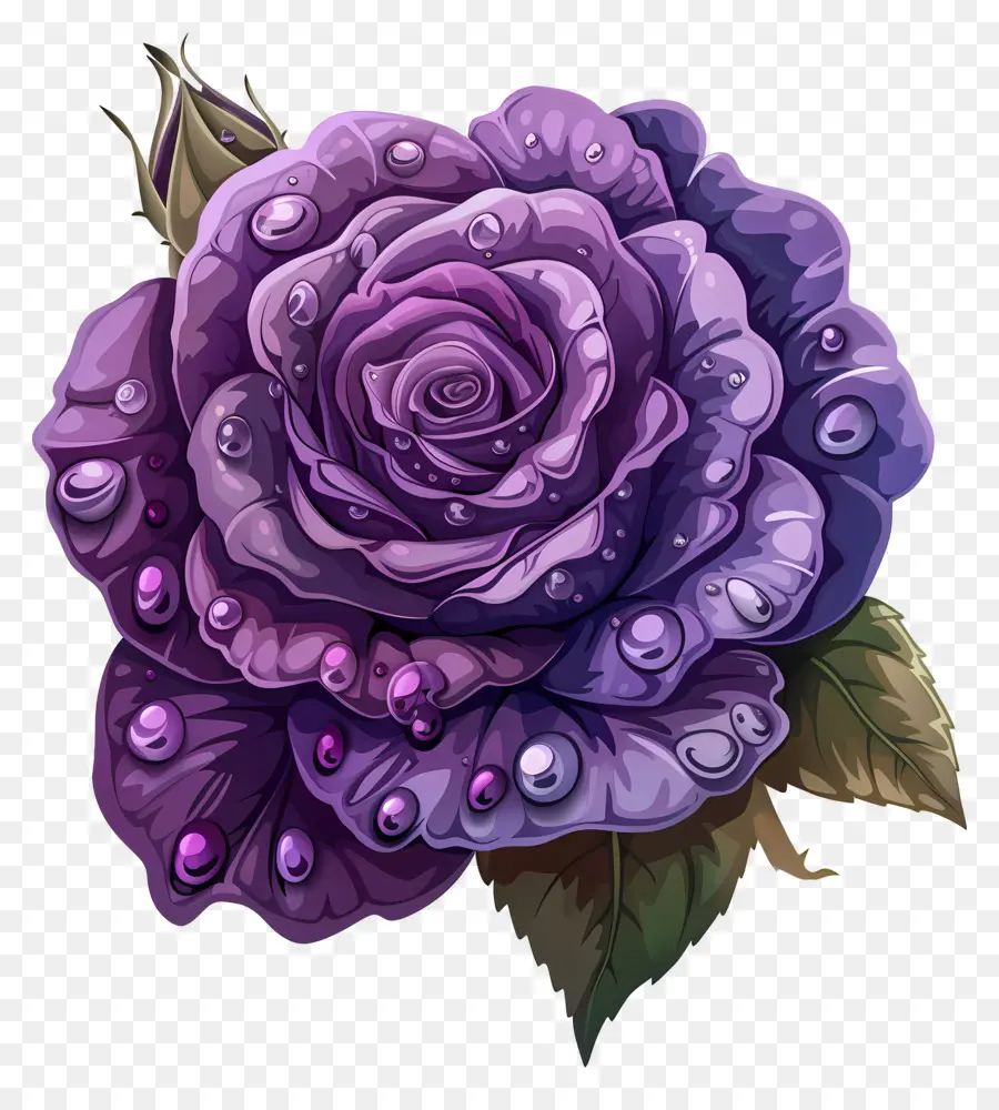 Purple Rose，Las Gotas De Agua PNG