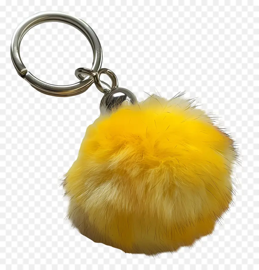 Llavero De Regalo，Llavero Pompón Amarillo PNG