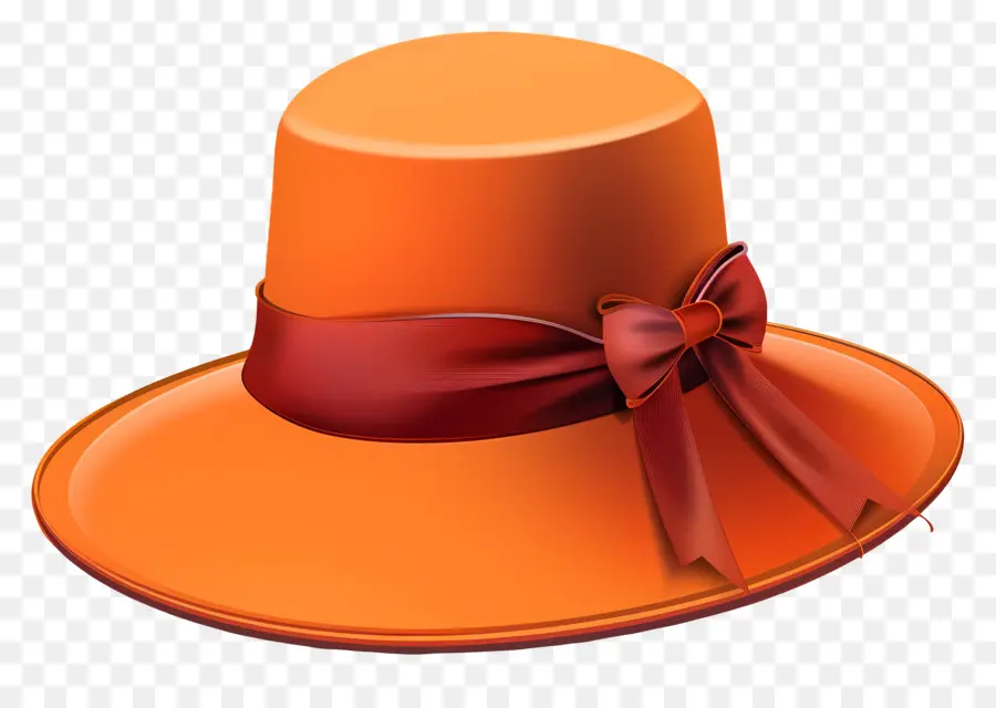 Sombrero Cloche，Sombrero De Color Naranja PNG